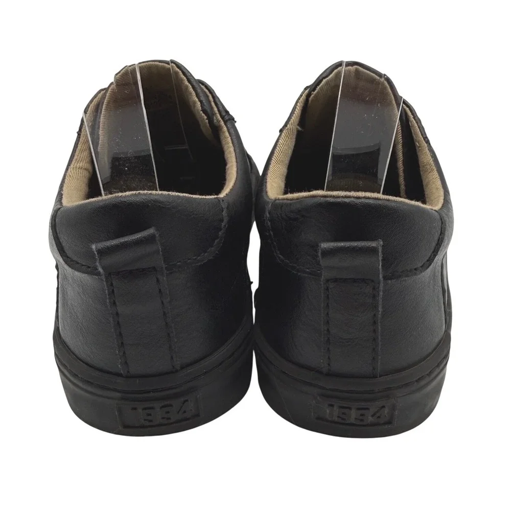 Old Navy Everyday Sneakers Kids Size 3 Black Faux Leather Low Top  Unisex‎